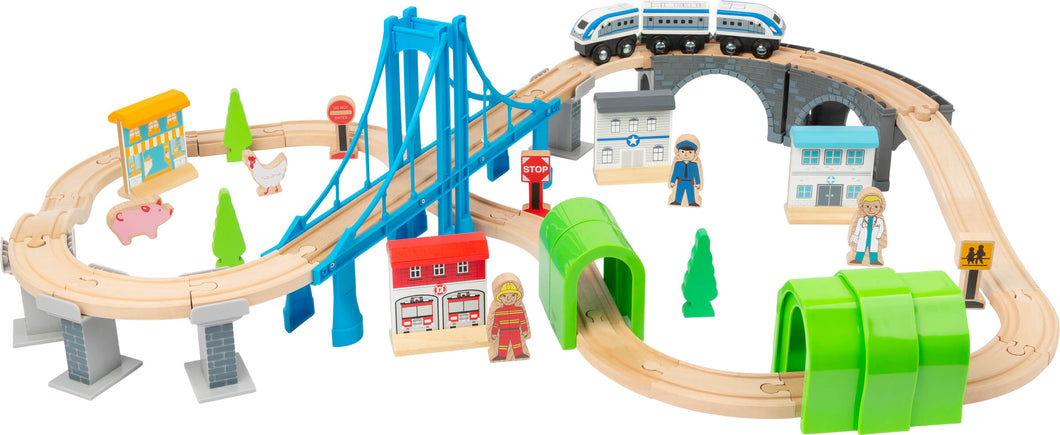 Wooden railway bridging