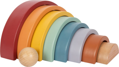 Wooden building blocks rainbow 