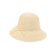 Load image into Gallery viewer, Folding Crocheted Straw Hat - Black, Red, Blue and Nude Colours
