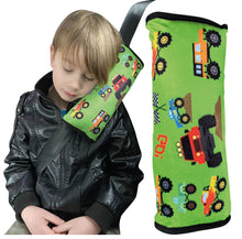 Load image into Gallery viewer, Car sleeping pillow motif for boys / Monster TrucksCar sleeping pillow motif for boys / Monster Trucks
