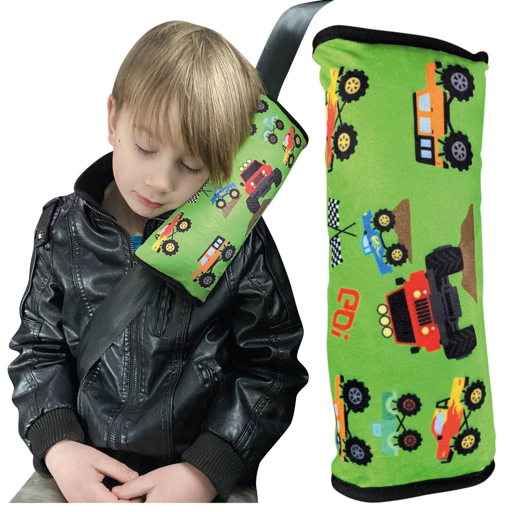 Car sleeping pillow motif for boys / Monster TrucksCar sleeping pillow motif for boys / Monster Trucks