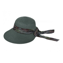 Load image into Gallery viewer, Elegant Women Straw hat with ribbon - Green
