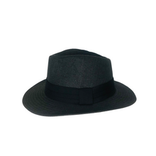 Load image into Gallery viewer, Panama Straw Men Hat - Black Color with Black Hatband
