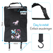 Load image into Gallery viewer, Children&#39;s car seat backrest protection organizer - Unicorns
