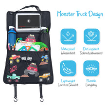 Load image into Gallery viewer, Children&#39;s Car Seat Organizer - Monster Truck
