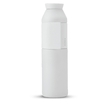 Reusable Water Bottle in Stainless Steel - WHITE 600ml MATTE