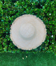 Load image into Gallery viewer, Handmade Straw Hat - Frayed Wide-Brimmed
