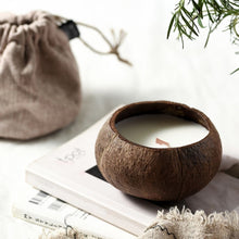 Load image into Gallery viewer, Coconut Shell Candle | Natural Soy Wax Eco Candles (Citrus Lime Scent)
