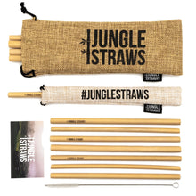 Load image into Gallery viewer, Bamboo Drinking Straws - Reusable Straw Set - 12 Straws
