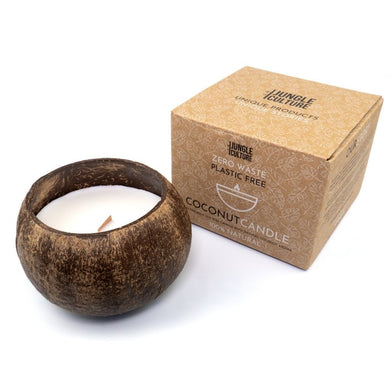 Coconut Shell Candle - Natural Soy Wax Eco Candles (Toasted Coconut Scent)