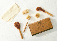 Load image into Gallery viewer, Bamboo Dish Brush Set | Eco-friendly Washing Up Brushes
