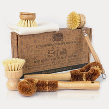 Load image into Gallery viewer, Bamboo Dish Brush Set | Eco-friendly Washing Up Brushes
