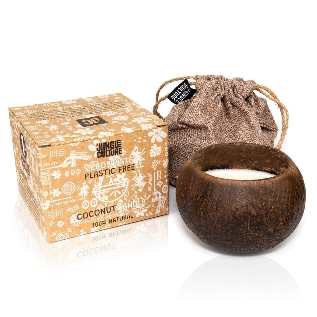 Coconut Shell Candle | Natural Soy Wax Eco Candles (Citrus Lime Scent)